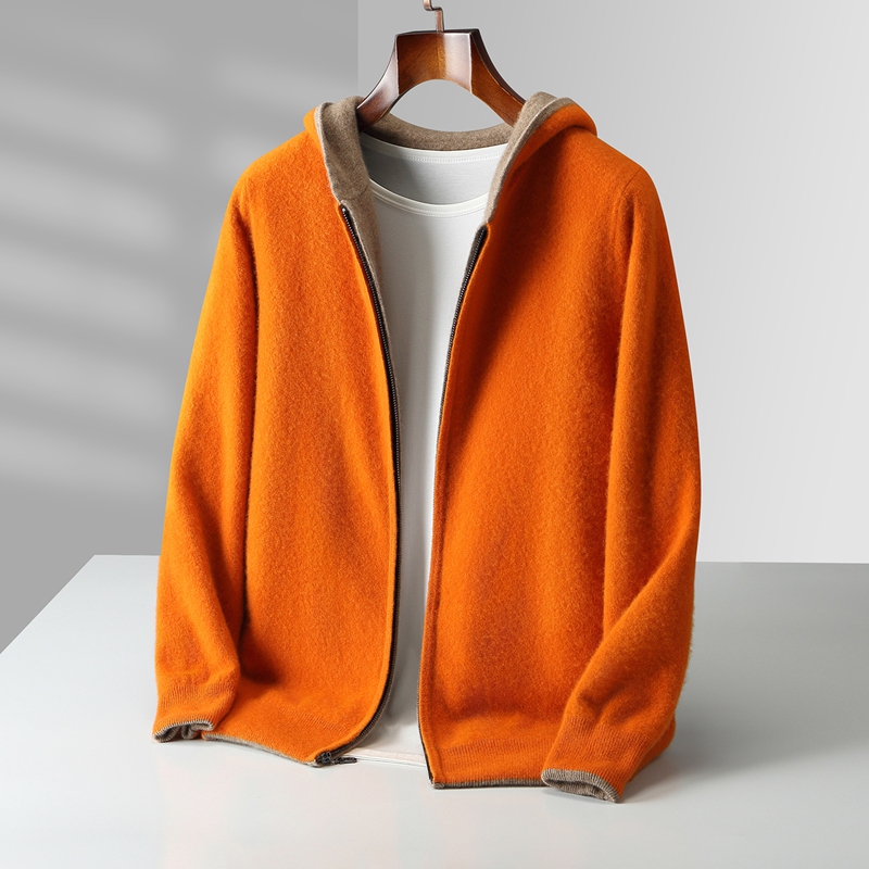 Wool Coat Peacoat - 가을과 겨울 신상 남성용 양면 착용