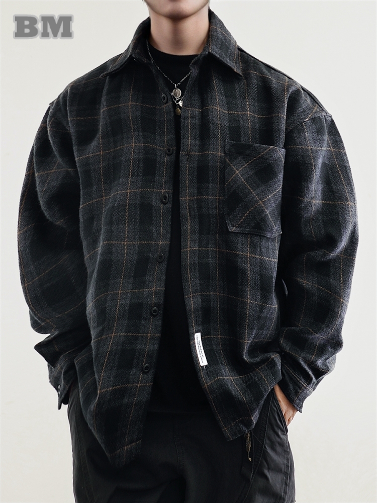 남성 플란넬 셔츠 아메리칸 빈티지 streetwear  - Flannel Shirt Lined 리뷰 및 가격
