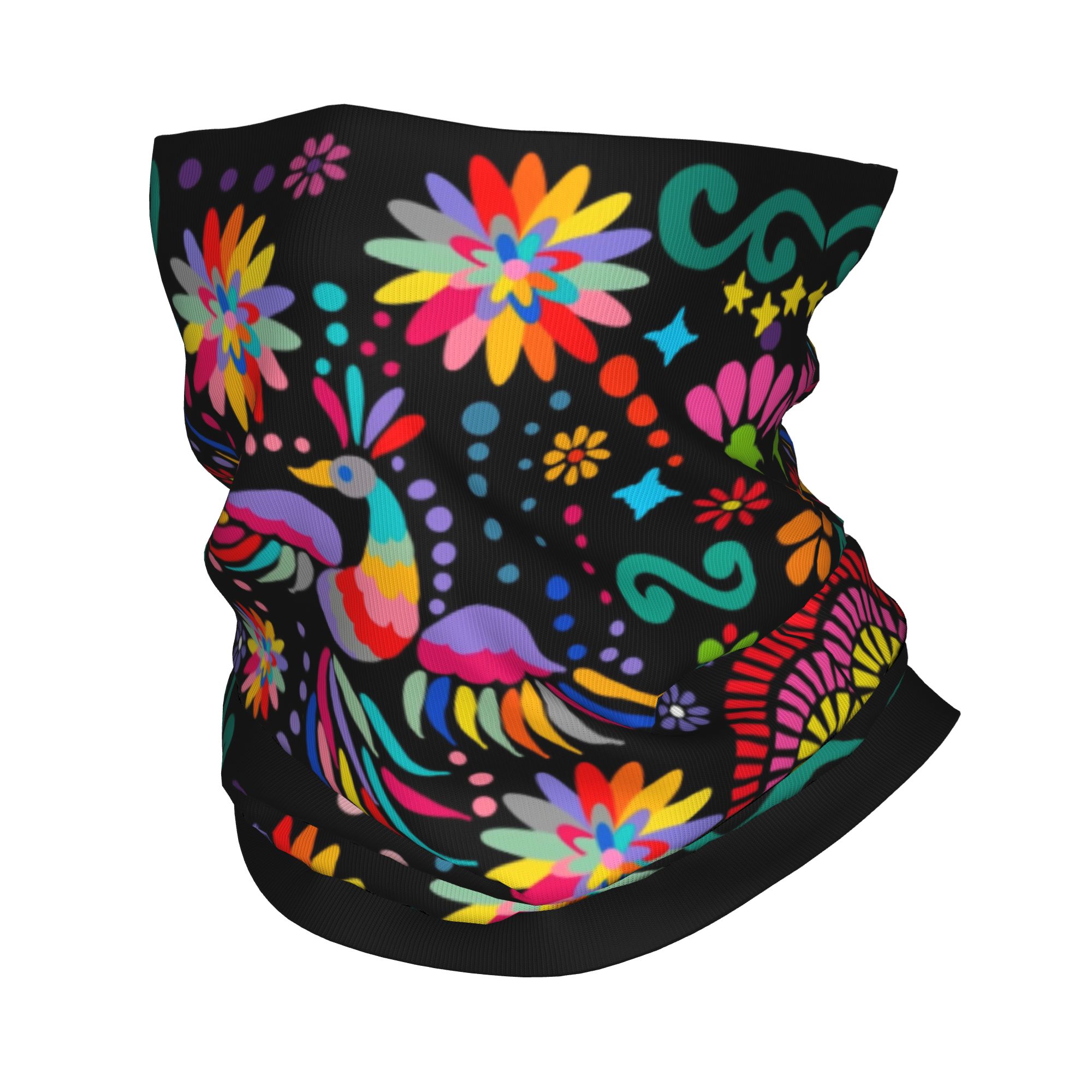 맞춤형 멕시코 플로럴 플라워 텍스타일 반다나 넥 워머  - Neck Gaiter Fleece 리뷰 및 가격