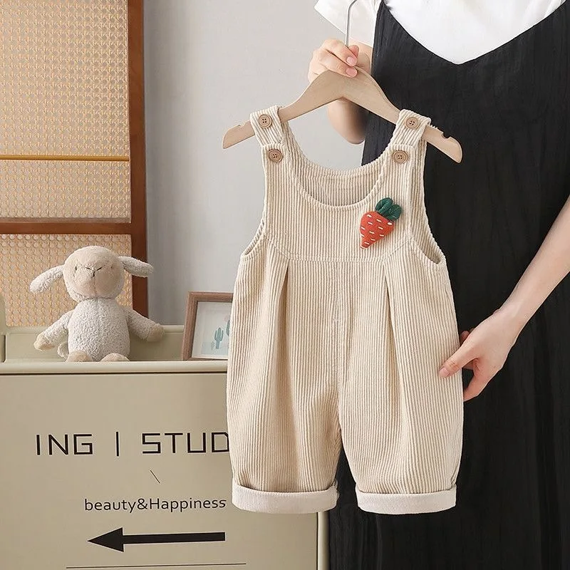 1~4세 아동용 가을용 멜빵 바지, 귀여운 당근 장식이 - Corduroy Pant Warm 리뷰 및 가격