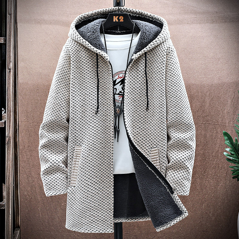 남성 카디건 캐시미어 롱 코트 스웨터 후드 가을 겨울  - Wool Coat Peacoat 리뷰 및 가격